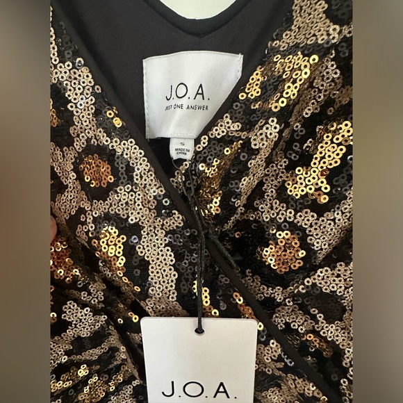 J.O.A. Sequin leopard Slip Dress Size S - Picture 6 of 7